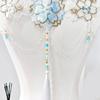 Elegant Horse Face Skirt Collar Embroidery Flower Decorative Shawl for Ancient Costume Cultural Event Ceremony Neckpiece