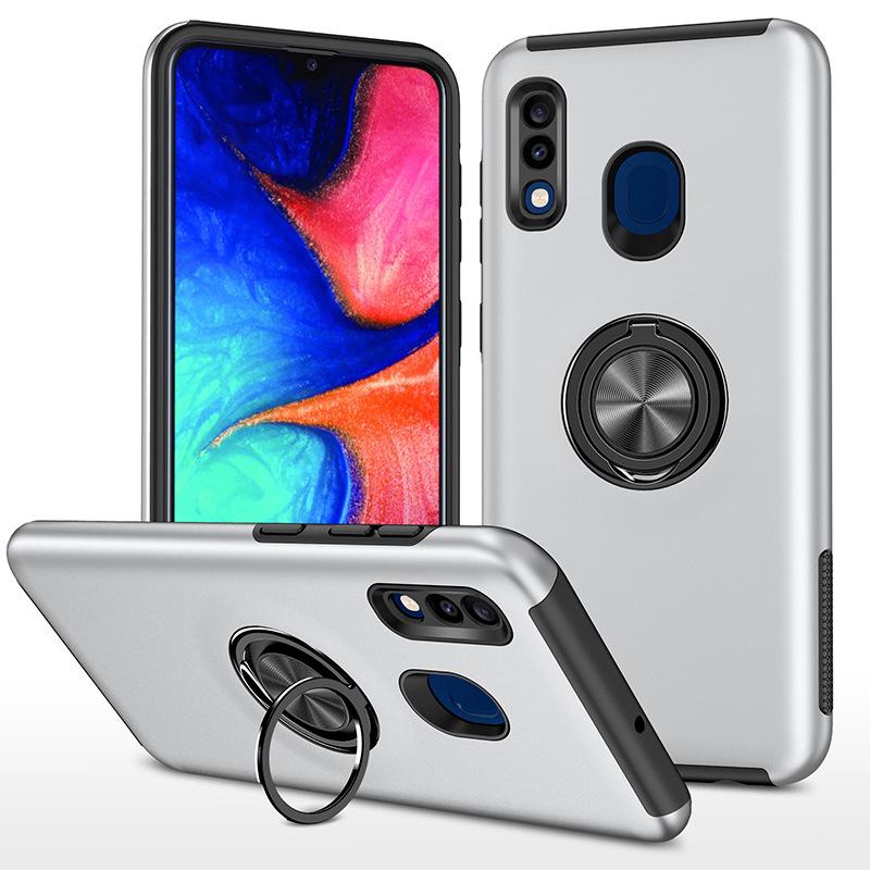 Samsung A20S/A30 Anti-Fingerprint Case with Magnetic Stand and Hidden Car Ring