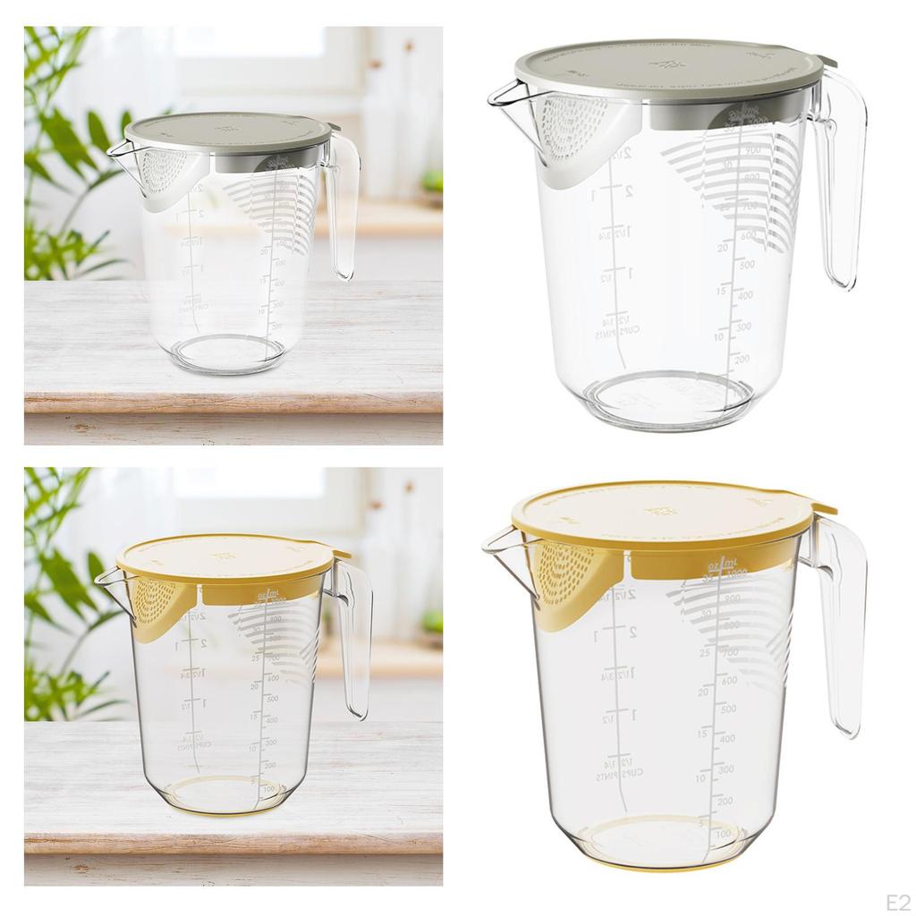 1000 Ml Measuring Cup, Tool with Comfortable Handle, Clear Liquid Bowl, for