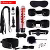 Nipple Plugs Anal Vibrator Handcuffs Mask Vibration Set