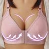 Women Front Buckle 36-44 B C Large Size Bras Solid Color Brassiere Wireless Bralette Seamless Mother Middle Aged Underwear Bra