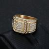 Ring new hip-hop nightclub jewelry gold-plated diamond luxury men's ring