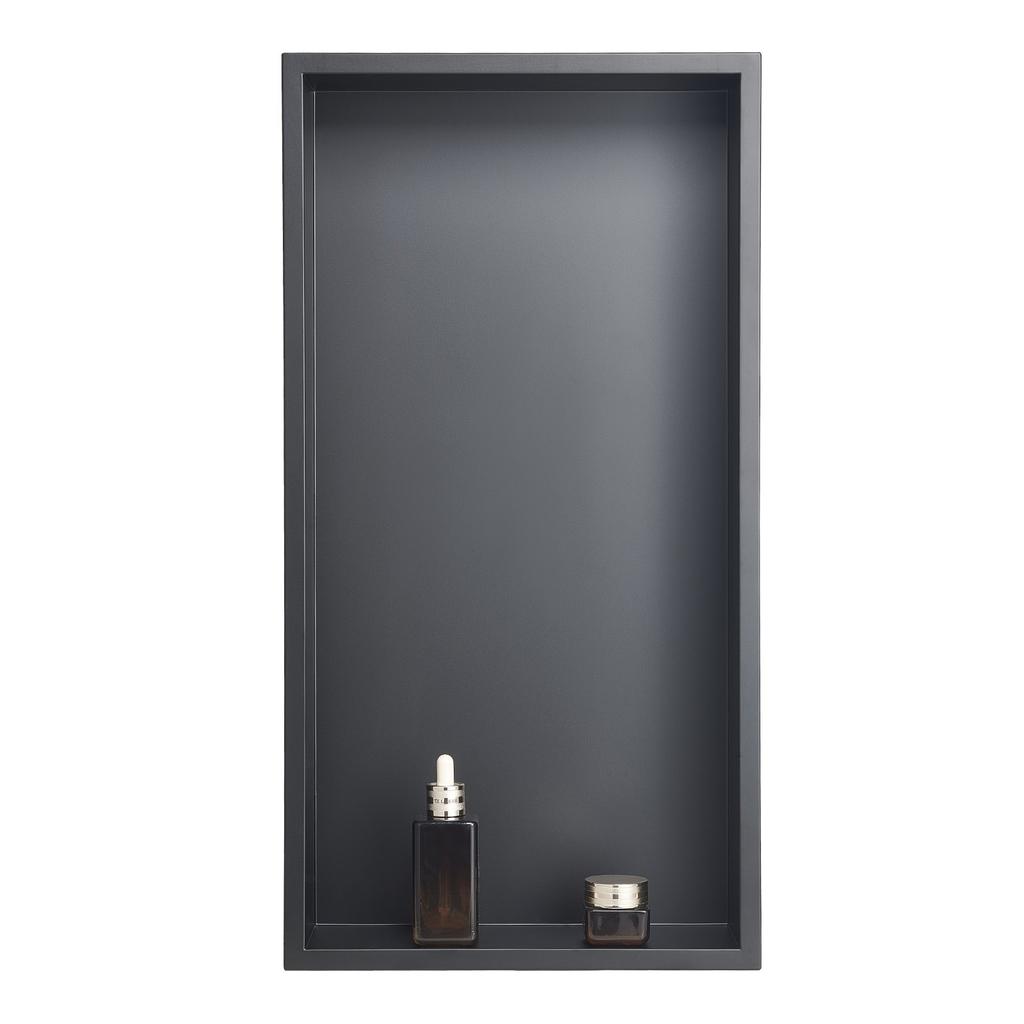 VEVOR Shower Niche, 33.0 x 63.5 x 10.2 cm Recessed Wall Niche, Heavy-duty Stainless Steel Modern Soap & Shampoo Storage Organizer