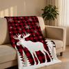 Red Plaid Winter Pack Throw Short Plush Throw Blanket Soft Skin-Friendly Multi-Scene Home Office