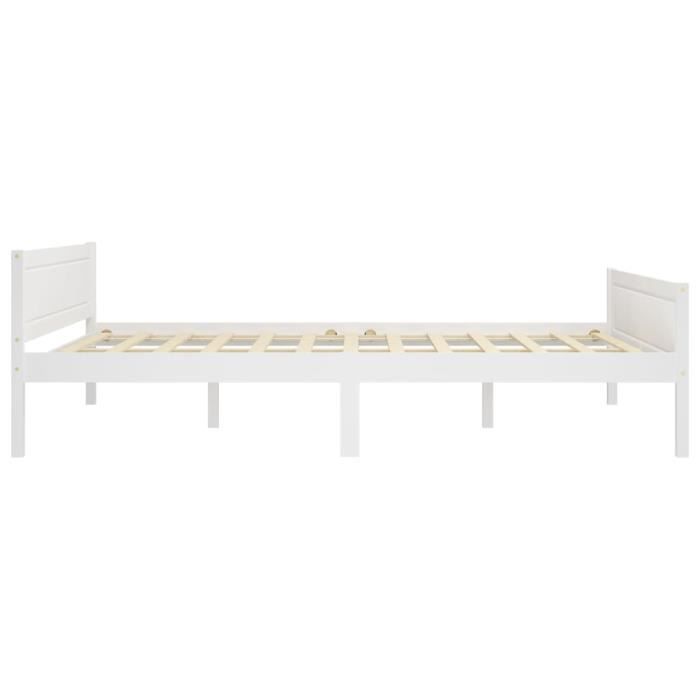 VidaXL Bed Frames Solid Pine Wood White 120x200 Cm