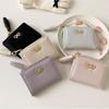 Bow PU Leather Coin Purse Portable Credit Card Holder Compact ID Card Holder  Women