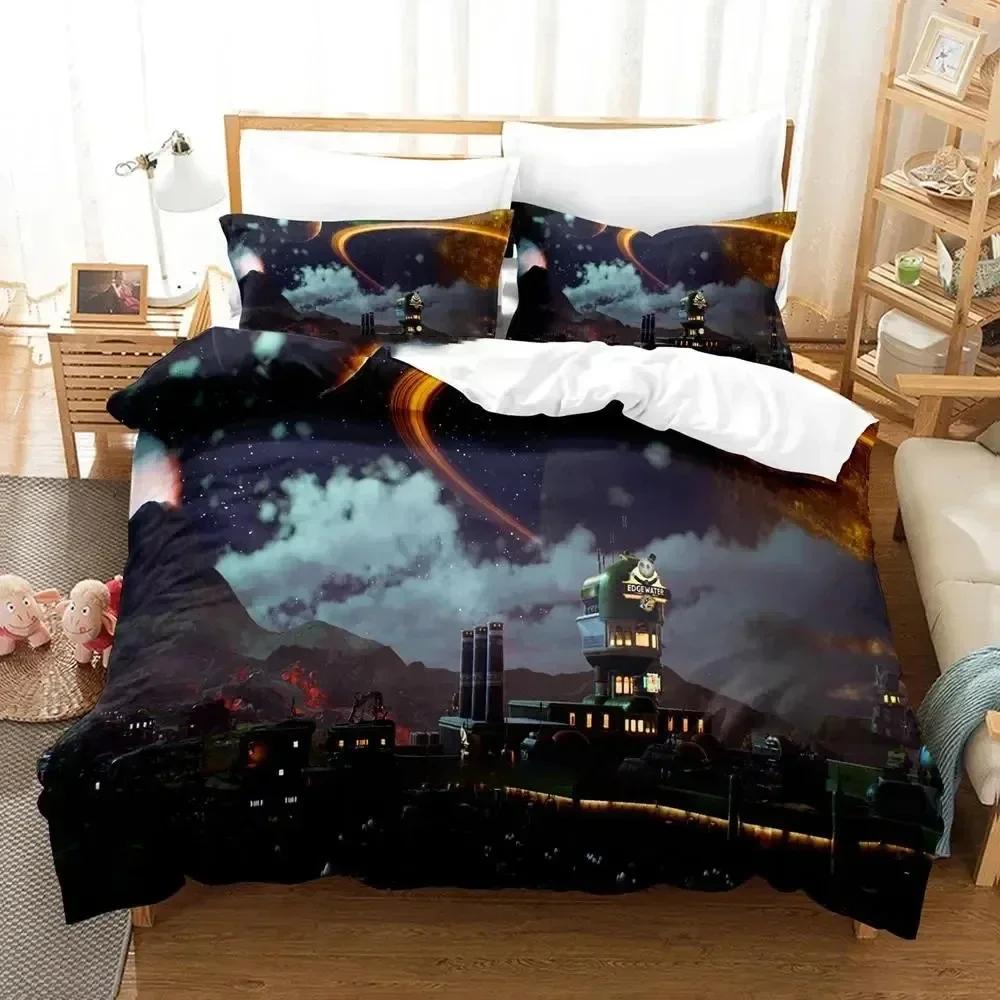 3D Print Game Outer Worlds Printed Bed Set Duvet Cover Pillowcase Bedding Set Bed Linen Sheet Quilt Cover Full Queen King Size