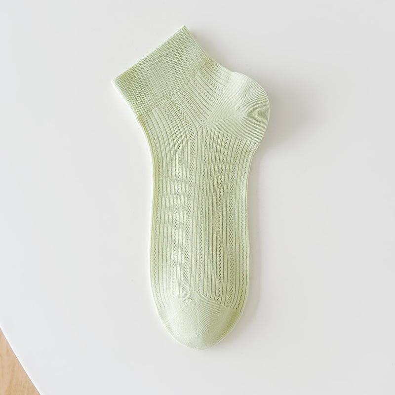 Female Summer Thin Mesh Breathable Sweat Absorption Lovely Small Fresh Boneless Short Tube Cotton Socks