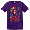 Graffiti Hooded Woman T Shirt W/ Neon Street Art Portrait Graphic Urban Pop Tee