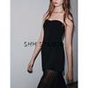 Autumn New Women's Clothing Sexy Wind Straight-leg Hem Patchwork off-the-Shoulder Tube Top Texture Dress 5039459