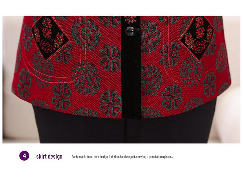 Omas Tang-Anzug: Warme Baumwoll-Oberbekleidung für Frauen mittleren Alters & ältere Frauen - Frühjahrs-, Herbst- & Winterstyles