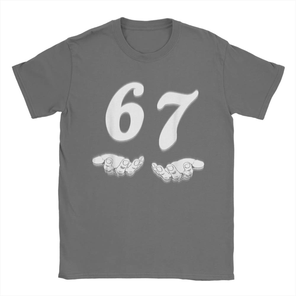 Men Women T-Shirts Funny Six Seven 6 7 Meme Gen Alpha Slang Vintage Cotton Short Sleeve T Shirt Crewneck Clothes Graphic Tops