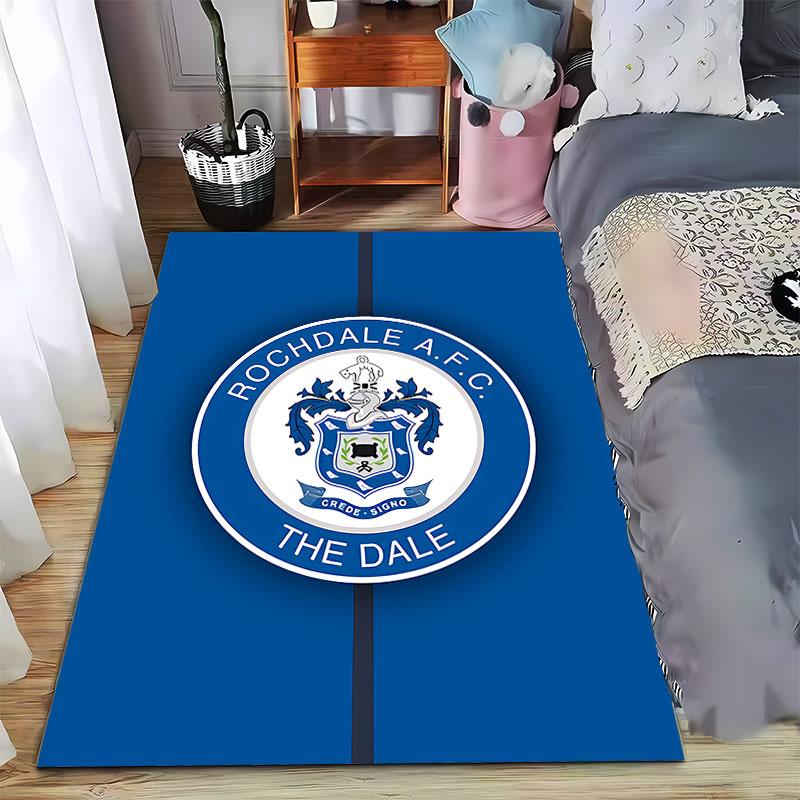 Rochdale AFC Logo Carpet suitable as a non-slip mat for the living room or bedroom sofa