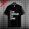 Rock Music Skeleton Drummer  Rock on Drum Kit Graphic Tshirt 100Cotton Short Sleeve Round Neck Humor Style Casual Tshirt