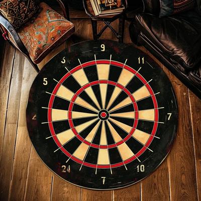 Dartscheiben-Teppich, Runde Dartscheiben-Matte Klassische Dartscheiben-Spielzimmer-Dekorationsteppich Dartscheiben-Geschenkteppich Dartspiel-Teppich