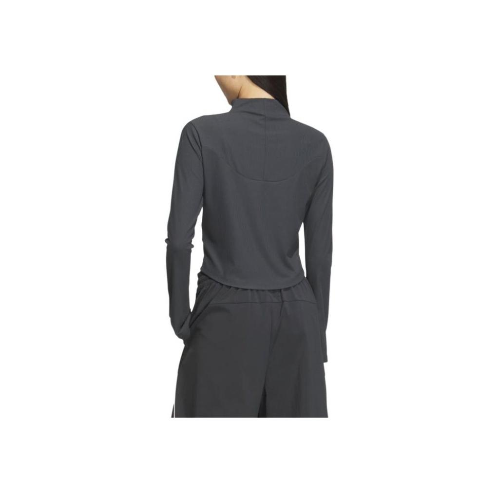 Adidas Climacool Future Striped Quick-Dry Cool Sports Casual Long Sleeve Raglan T-Shirt Women Tops Carbon-Black Bright-White JM4278