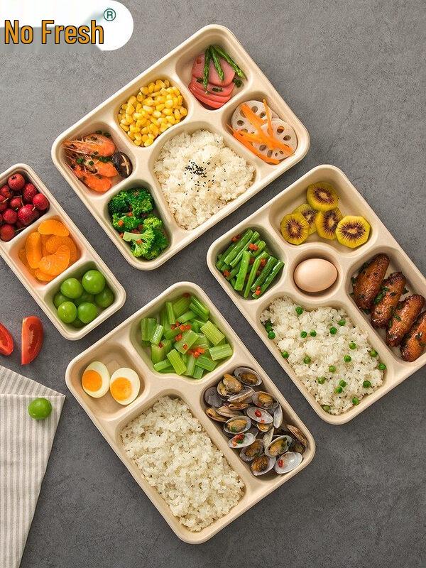 ZISIZ Disposable Multi-Compartment Paper Lunch Box