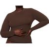 SKIMS Fits Everybody Solid Color Crew Neck Pullover Long Sleeve T-Shirt Women tops Brown APTSH0650-COCOA