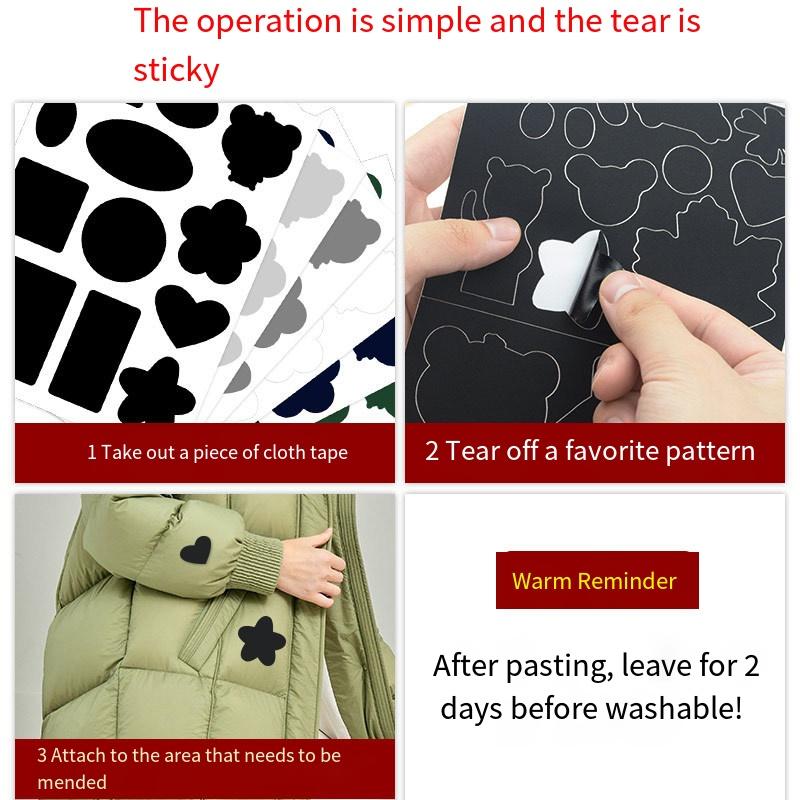 1PC selbstklebende Daunenjacken-Patches für Männer und Frauen, nahtlose High-End-Reparatur für Kleidungslöcher