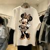 Disney Minnie Mouse Vintage Print T Shirt Women Man 2026 Summer Short Sleeve Cotton Tops Graphic Tee Casual Fashion Y2k Clothes