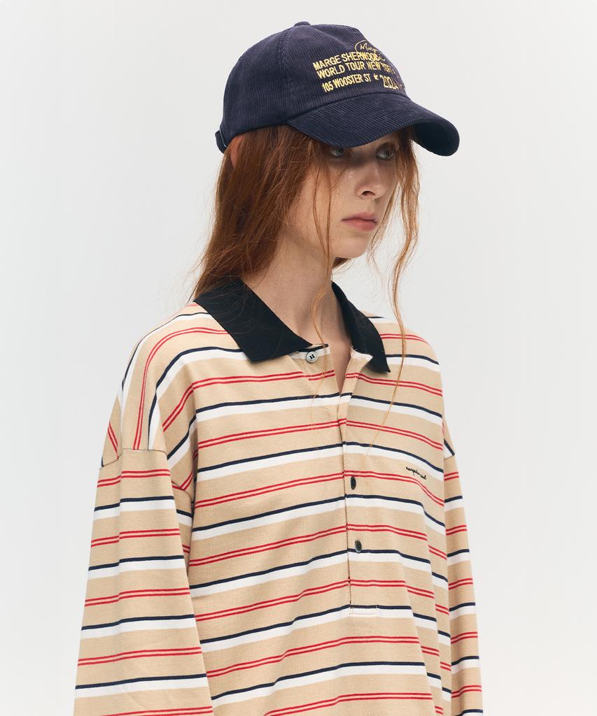 Majisyeoudeu Corduroy New York Ballcap_Navy