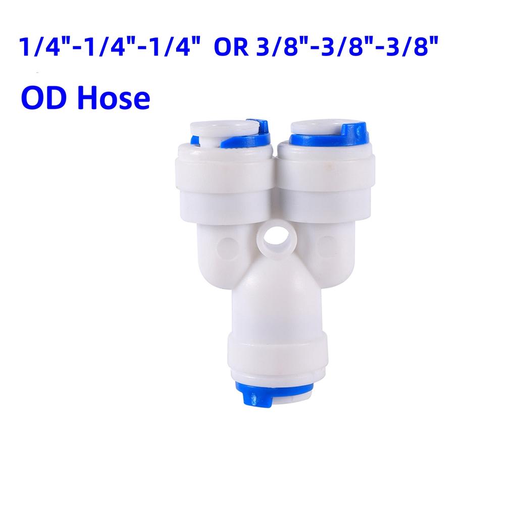 OD 1/4" 3/8" Pipe Slip Lock Quick Connector Water Purify Joint Garden Irrigation Straight Elbow Tee Valve Pipe Coupling Fittings