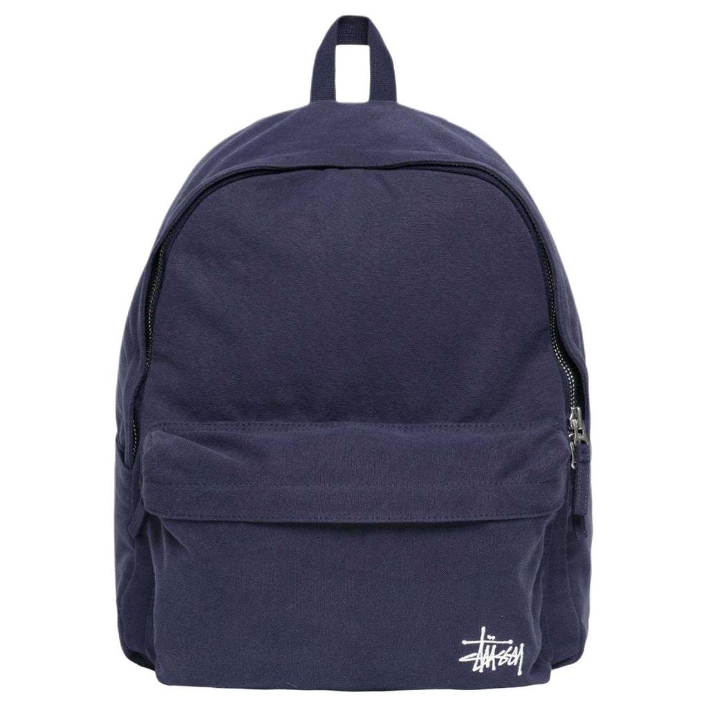 Stussy Logo Cotton Backpack Unisex Backpack Navy-Blue 134252-NAVY