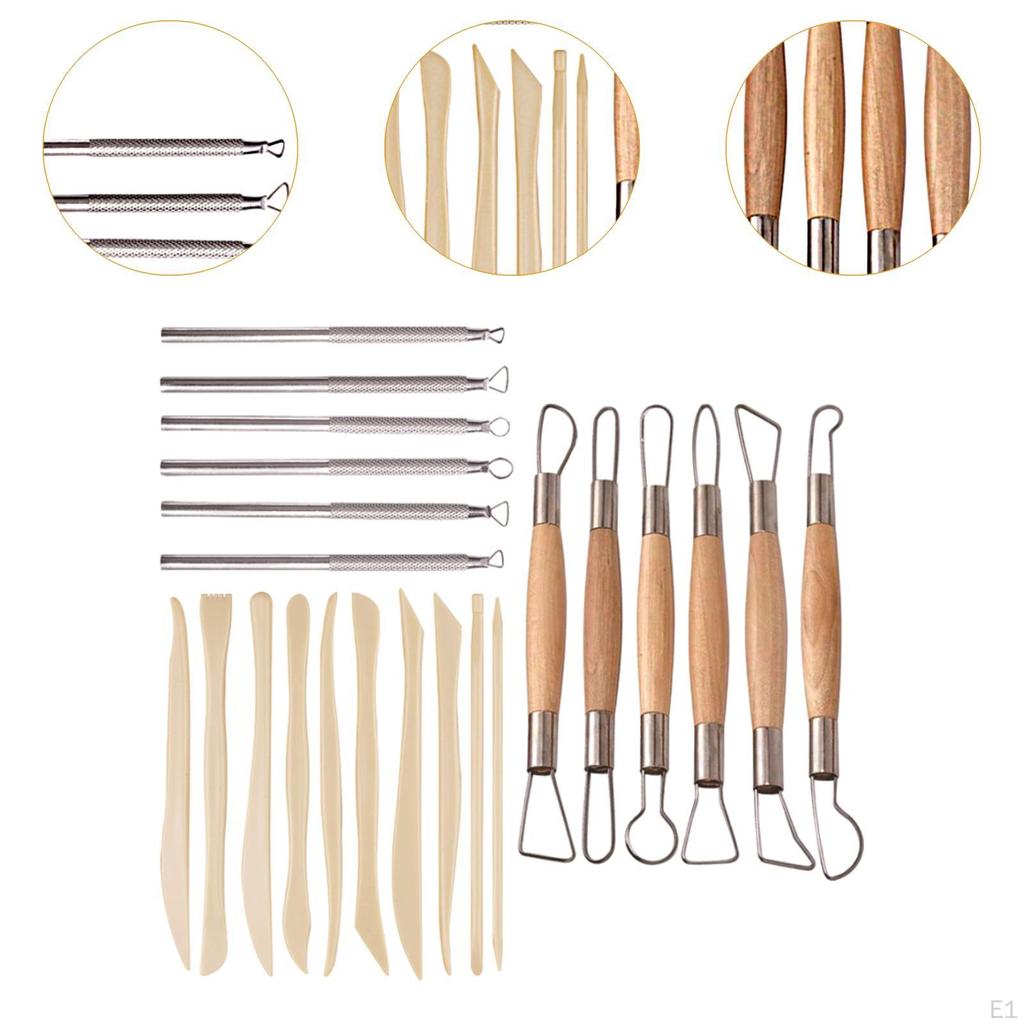 22Pcs Clay Tools Kit Air Dry Tool,Double Ended,Clay Modeling Tools, Pottery Carving Set for