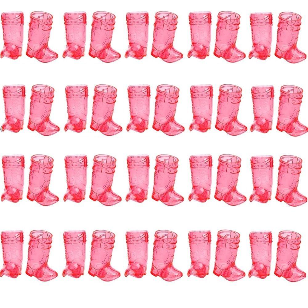 10Pcs 1 Oz Western Cowboy Glasses Transparent Shot Glasses New Drinking Cups  BBQ Party