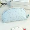 Stationery Organizer for Desk Shell Shape Pencil Pouch, Large Capacity Durable Polyester Fiber Storage Back to School Supplies Case, Smooth Zipper Bag