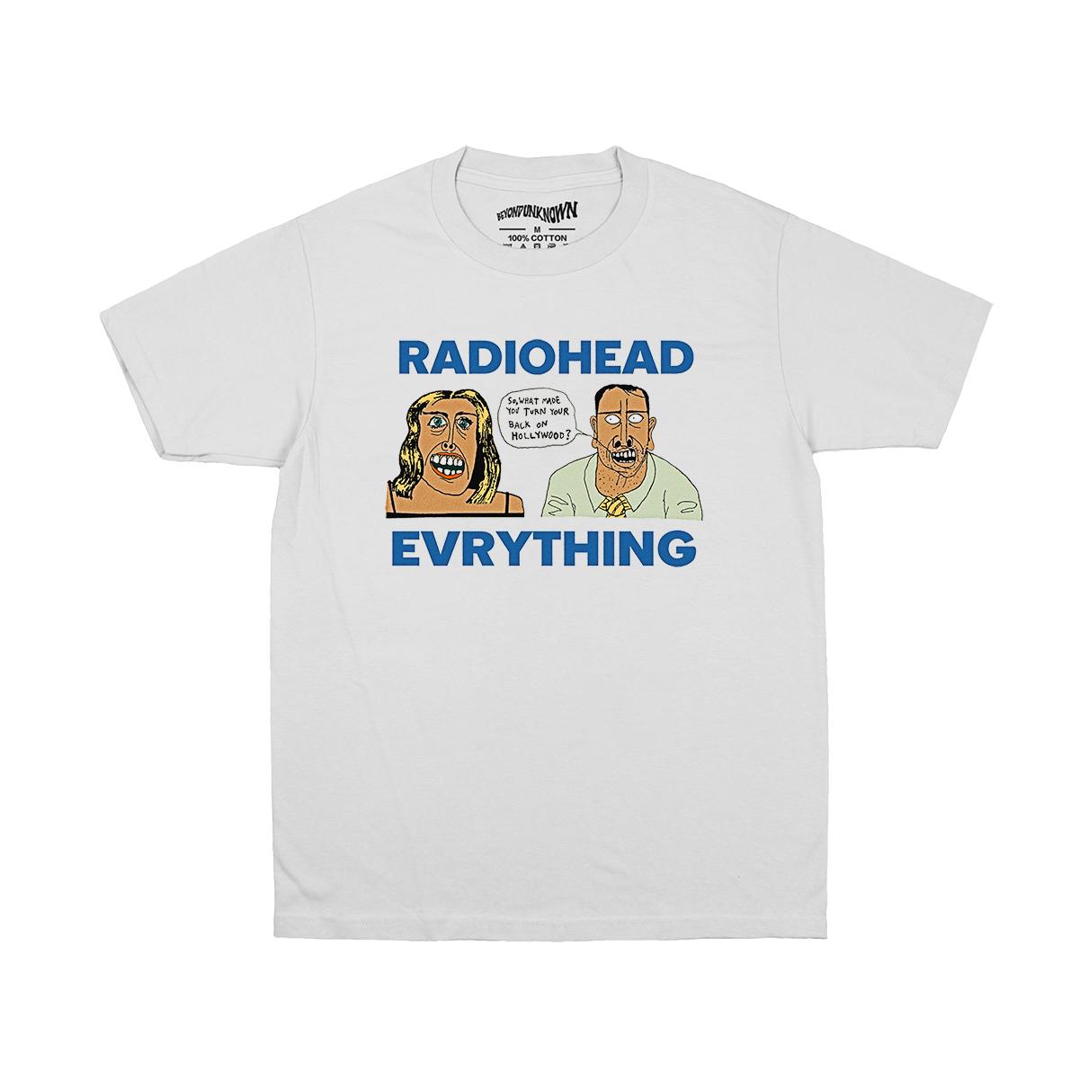 Radiohead Everything Alternative Rock Band T Shirt 80S Atoms for Peace Unisexs Summer Cotton Casual Clothing Top Tee Shirt S