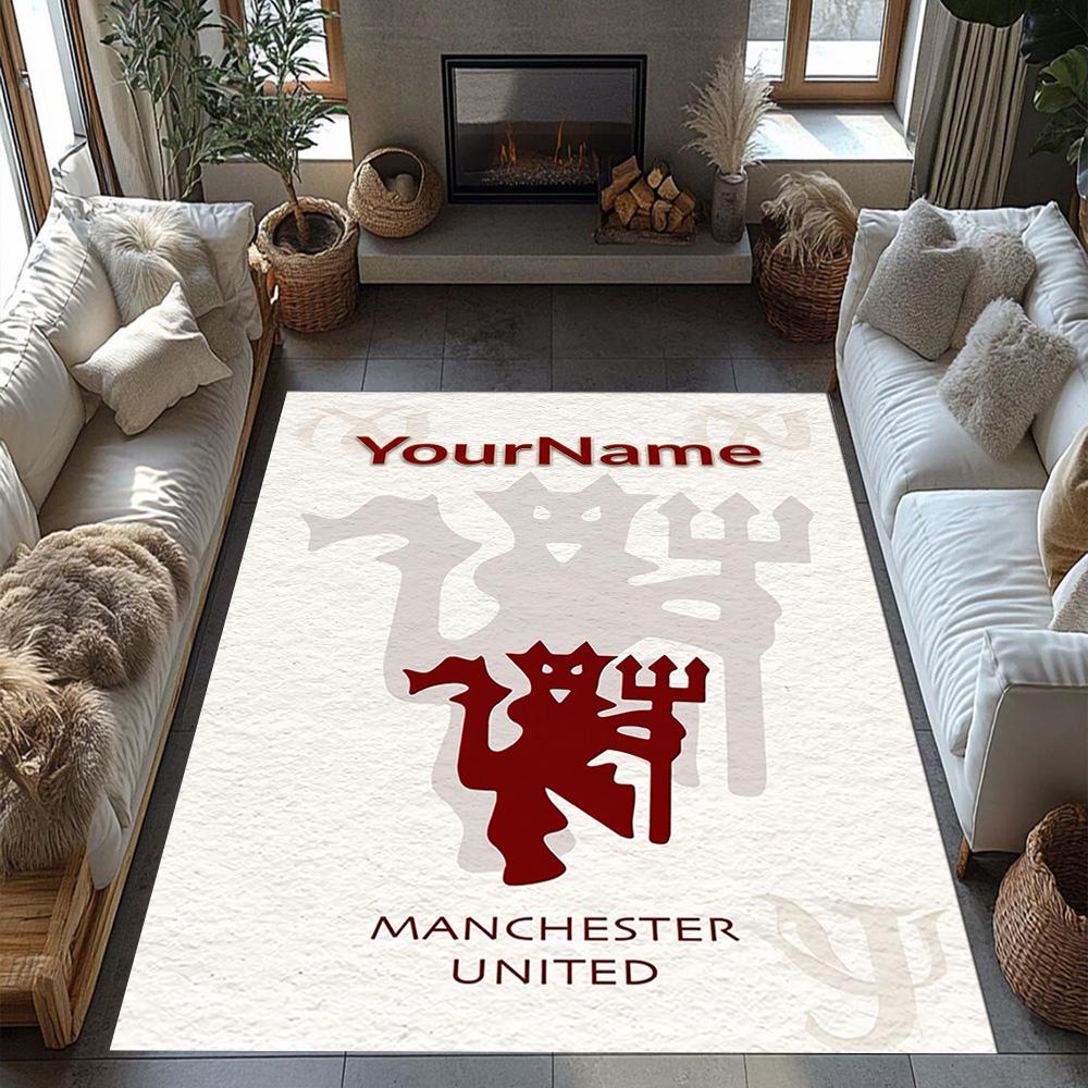 Manchester Personalized Name Carpet Perfect for Study room Dining Room Decorate room Game Room Anti-slip Rug Office home decor