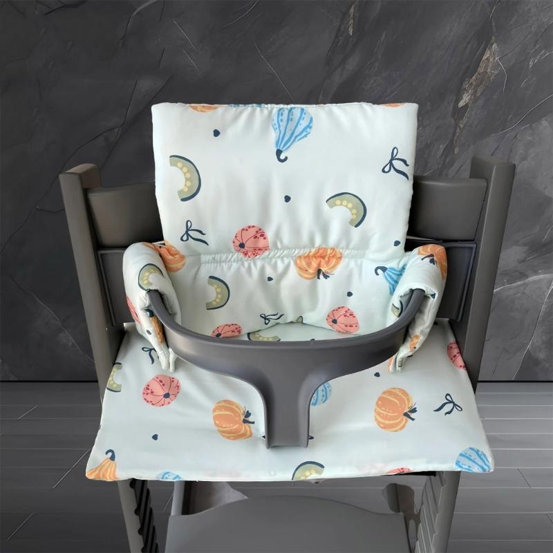 Breathable Cotton Infant Seat Cushion & Back Support Pad Set for Secure Nonslip Fit and Ergonomic Support Cushion