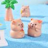 Mini Capybara Figurines Decors Waterproof Toy Playsets Miniature Doll Garden Figurines Cake Toppers Parties Favor
