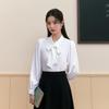 Women's Chiffon Short-Sleeve Formal Shirt - Elegant, Professional, Summer Top