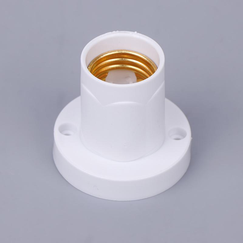 1pcs Rotatable Straight Oblique E27 Lamp Holder 10A Flat Screw Led Lighting Bulb Head Base 230V White