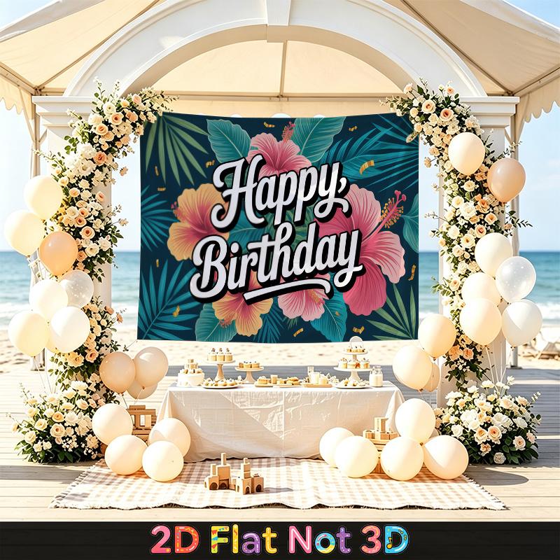 1pc Floral Party Backdrop - Photo Booth Props
