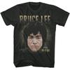 Bruce Lee Unterschrift Gesicht Foto Sei Wasser Mein Freund Karate Legende Herren T-Shirt
