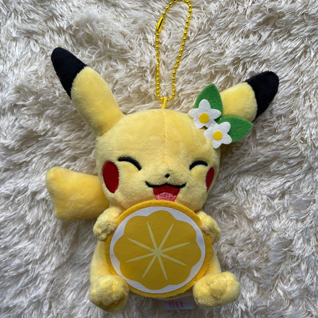 Pikachu plush toy with strap