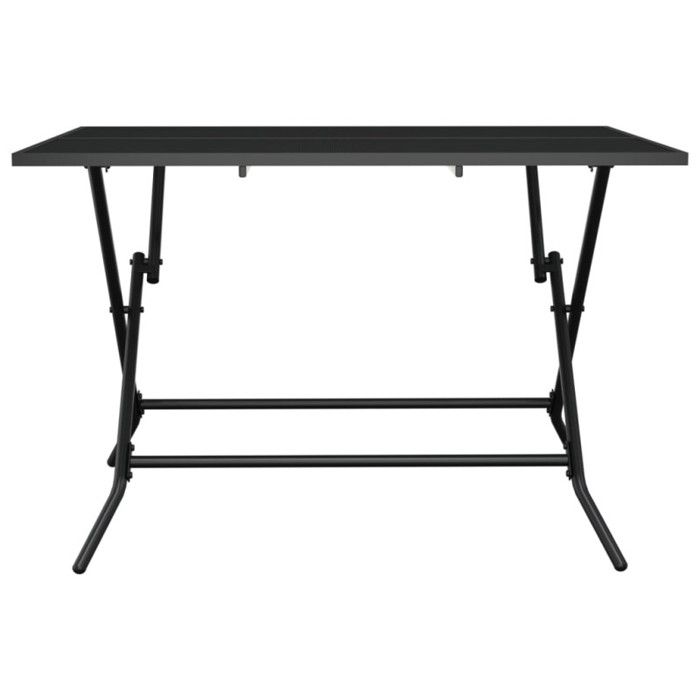 VidaXL Table de jardin pliable anthracite 110x80x72 cm maille d'acier 362749