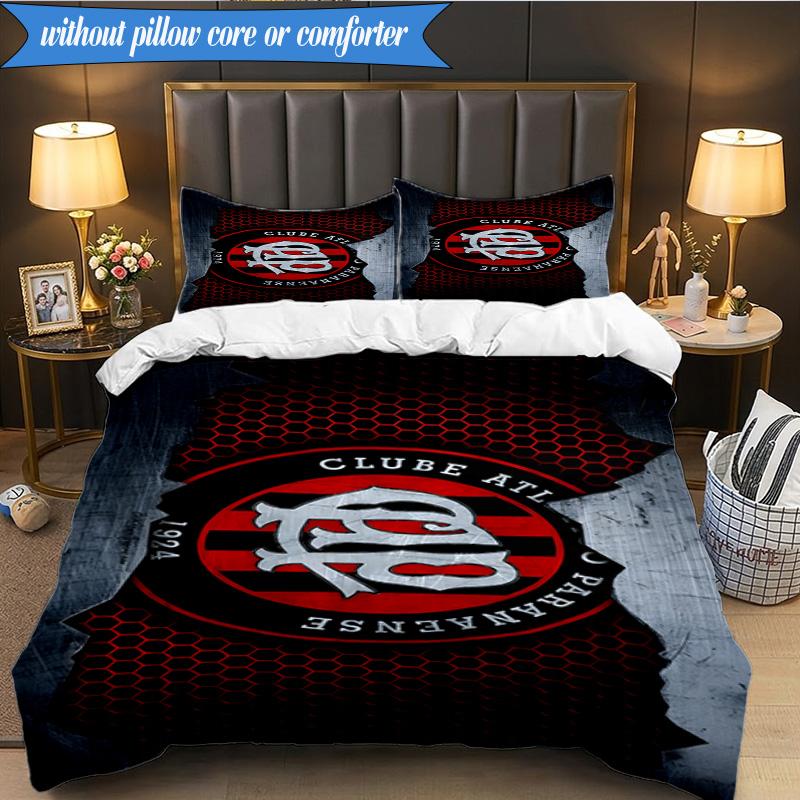 3PCS Athletico Football Club Printed Soft Bedding Set,Including 1pc Duvet Cover And 2pcs Pillowcases Perfect for Bedroom, Dormitory, Fan Gift