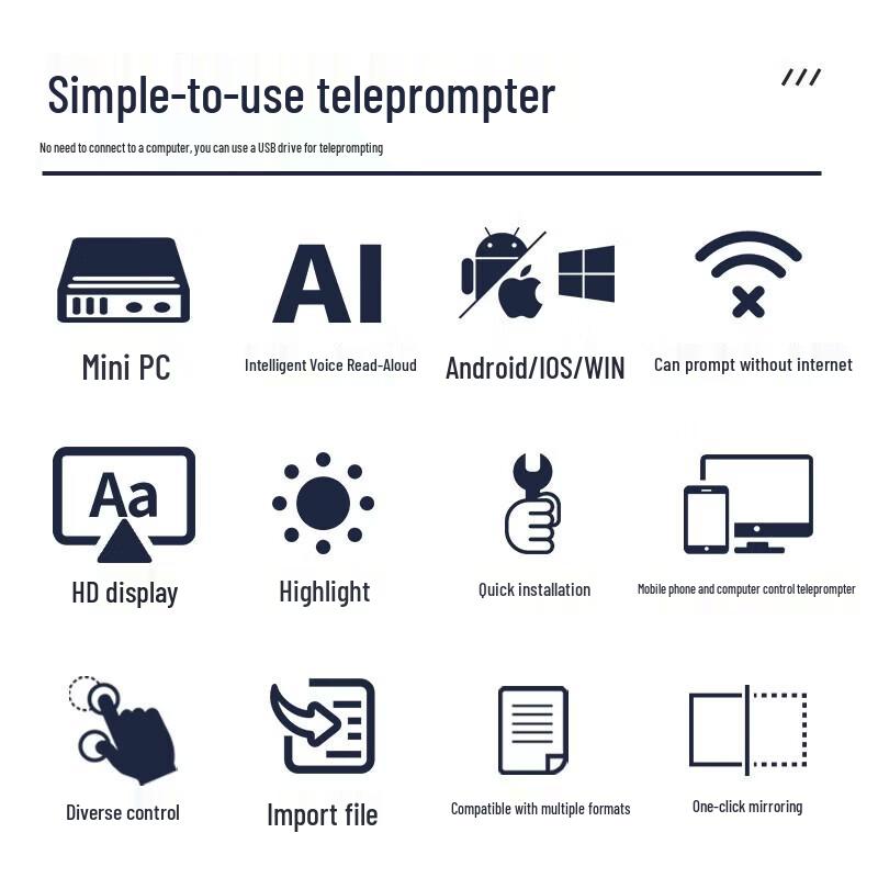 JIASEE TZ20pro Smart Professional Teleprompter