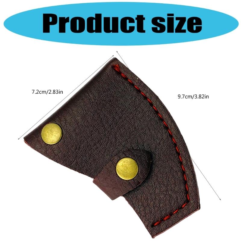 PU Leather Axes Cover with Button Clip, Hatchets Sleeve Leather Axes Head Cover Waist Mounted Hatchets Cover Axes Sheath