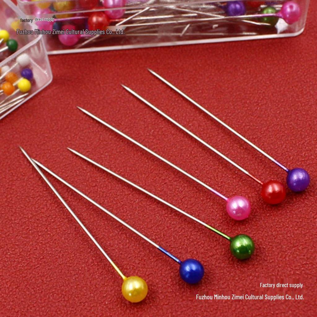 Szpilki z perłową główką do szycia krawieckiego i odzieży