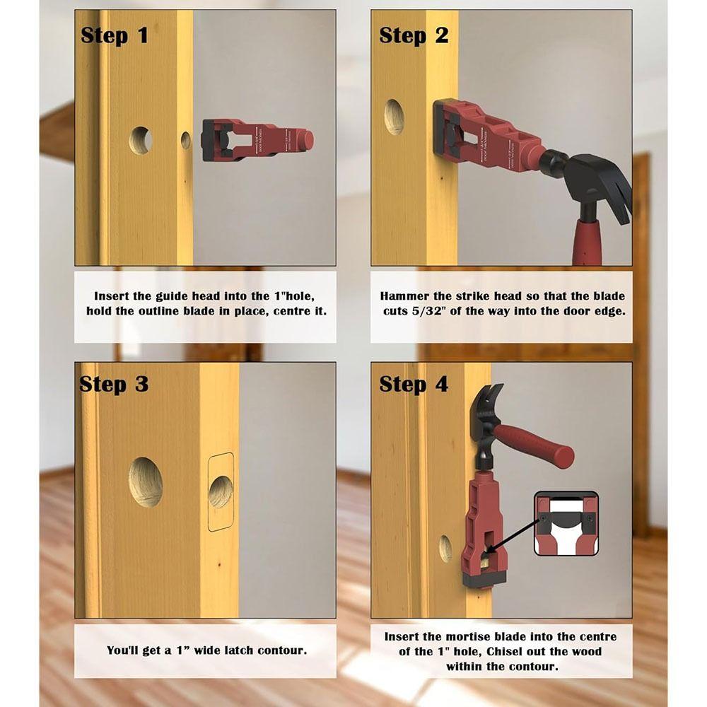 Precision Mortise Tool Installation Kit Material Removal Door Lock Mortise Tool  Door Installation