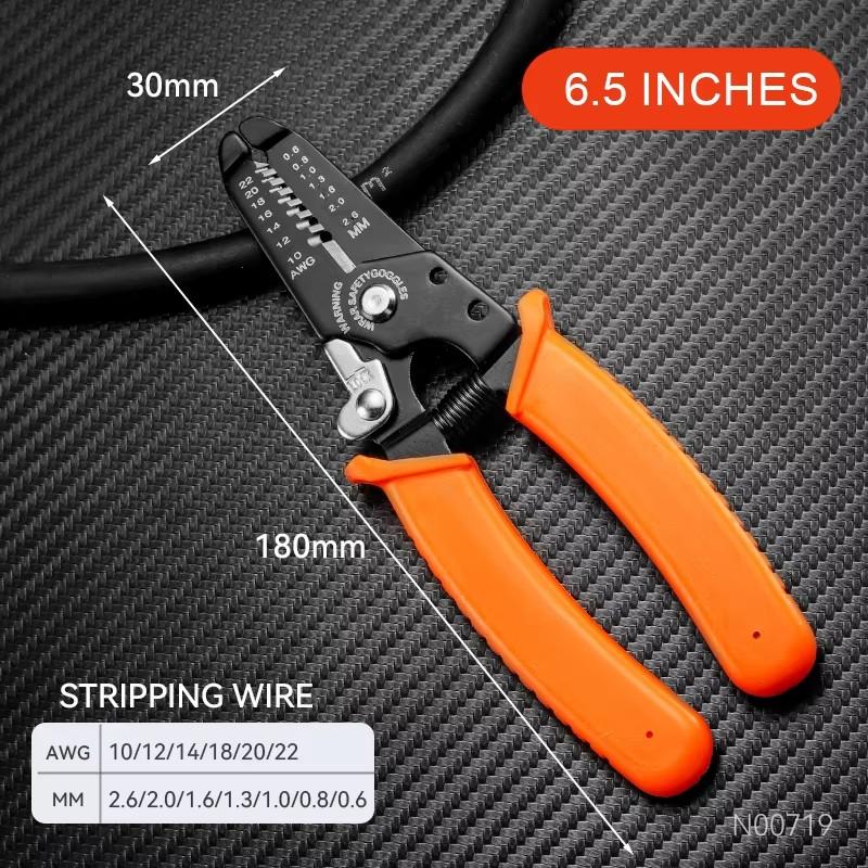 

Multi-Functional Electrician Wire Stripper & Crimper Tool Wire Stripping Cutting Pliers For Peeling & Network Cabling
