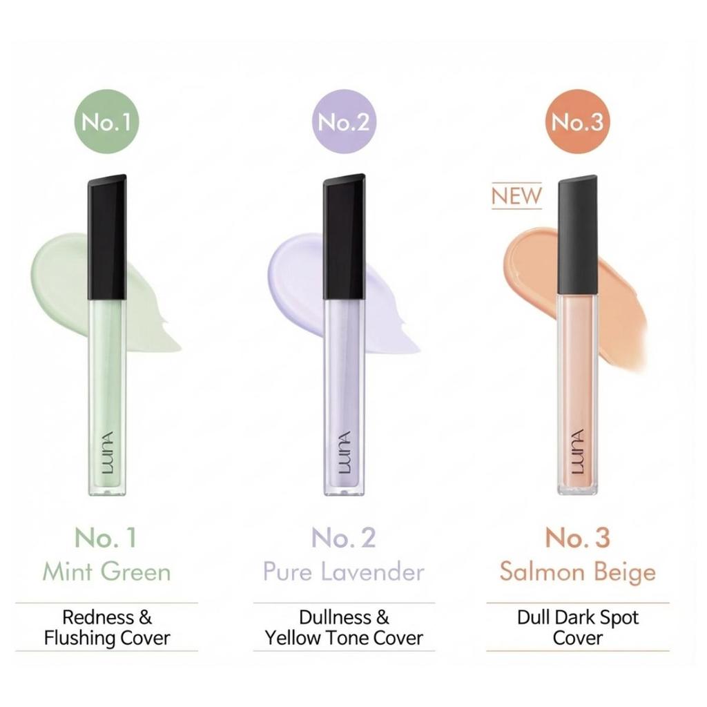 [Luna] Long Lasting Corrector 6.5g – Color Correcting Concealer (3 Colors)