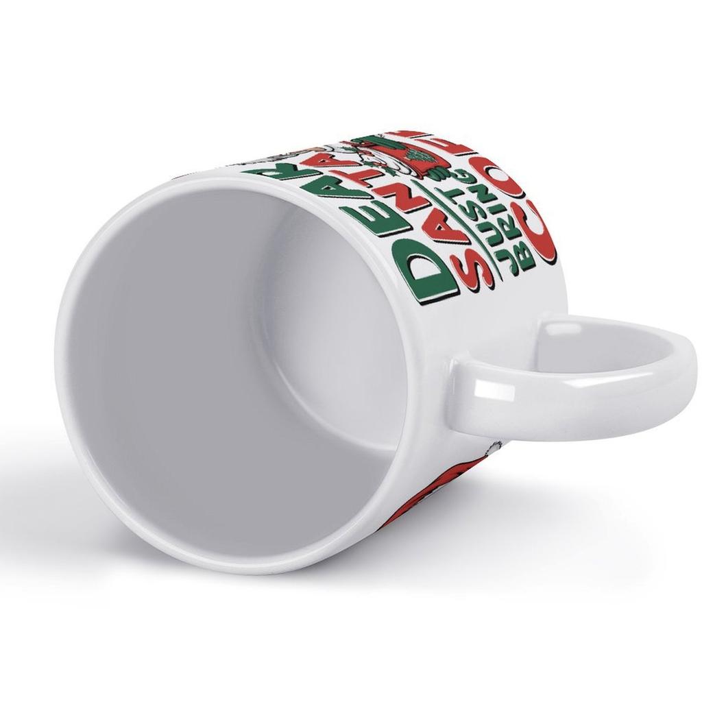 1pc 11oz blank ceramic mug, double-sided printed drink cup, refined finish, strong bottom, modern simple design for home spaces and workplace