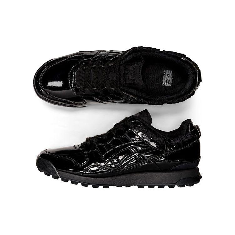 Onitsuka Tiger Horizonia Trend Mesh Leather Cushioning Breathable Support Low Top Running Shoes Unisex sneaker Bright-Black 1183B506-001