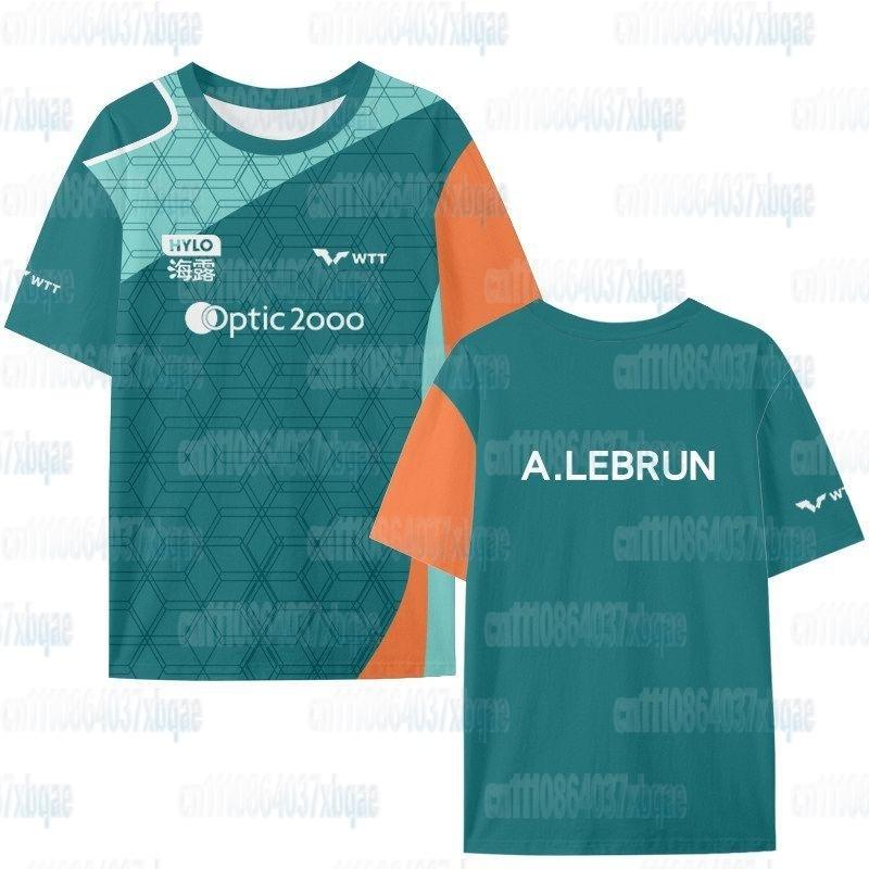 Lebrun Fefe Ice Silk Short Sleeve T-Shirt Quick Dry Competition Uniform Half Sleeve Fanwear Loose Fit Sporty FamilyMatching